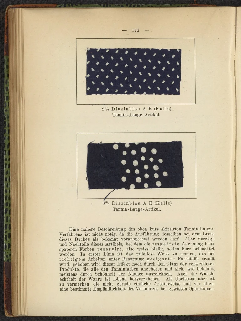 An illustration from Praktisches Handbuch des Zeugdrucks, 1905, leaf 128