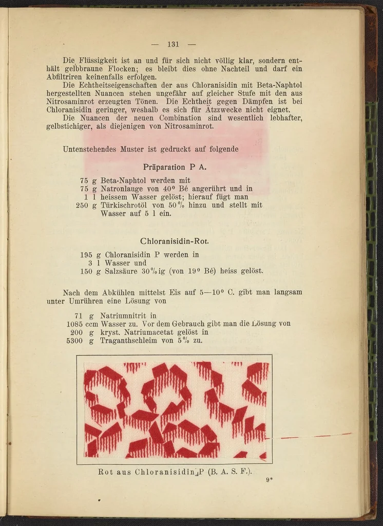 An illustration from Praktisches Handbuch des Zeugdrucks, 1905, leaf 135