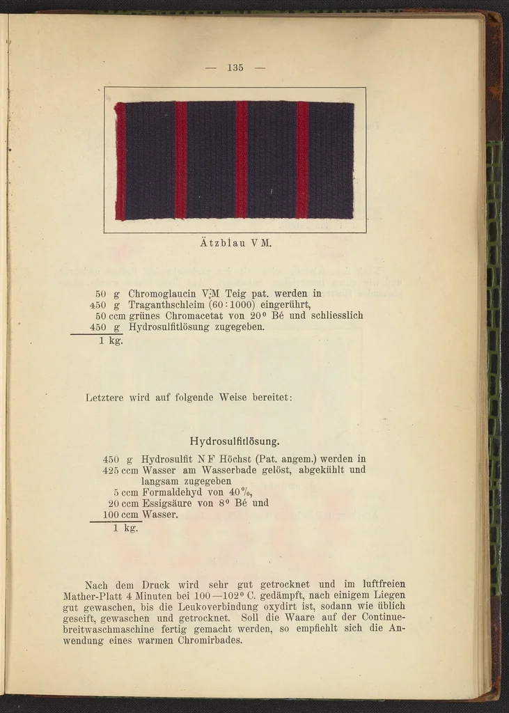 An illustration from Praktisches Handbuch des Zeugdrucks, 1905, leaf 139