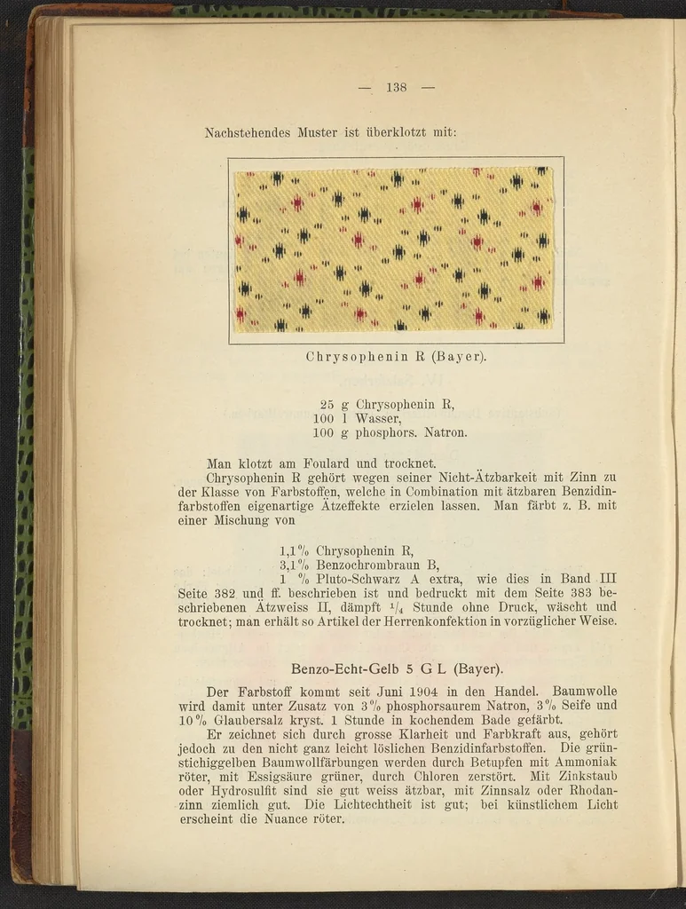 An illustration from Praktisches Handbuch des Zeugdrucks, 1905, leaf 142