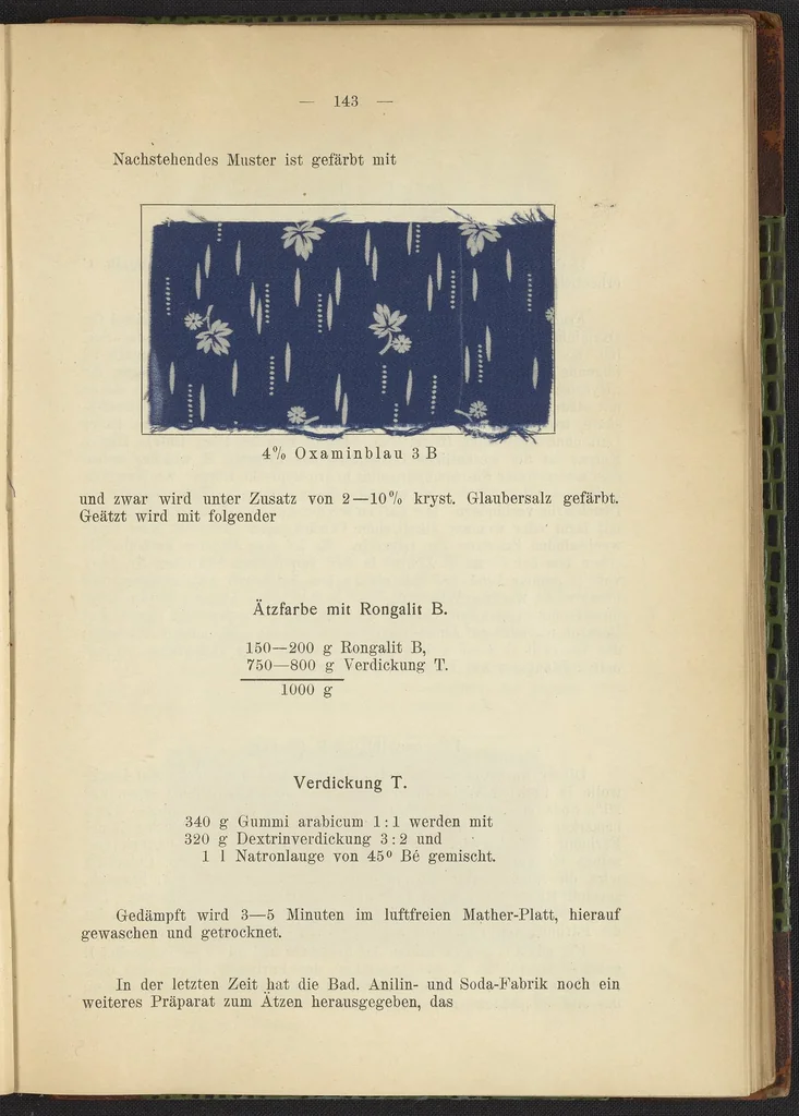 An illustration from Praktisches Handbuch des Zeugdrucks, 1905, leaf 147