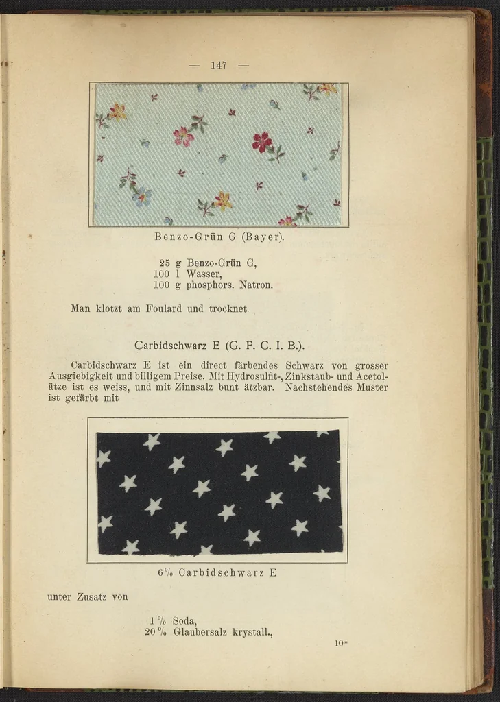 An illustration from Praktisches Handbuch des Zeugdrucks, 1905, leaf 151