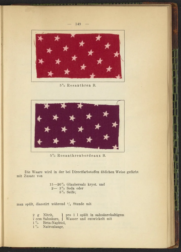 An illustration from Praktisches Handbuch des Zeugdrucks, 1905, leaf 153