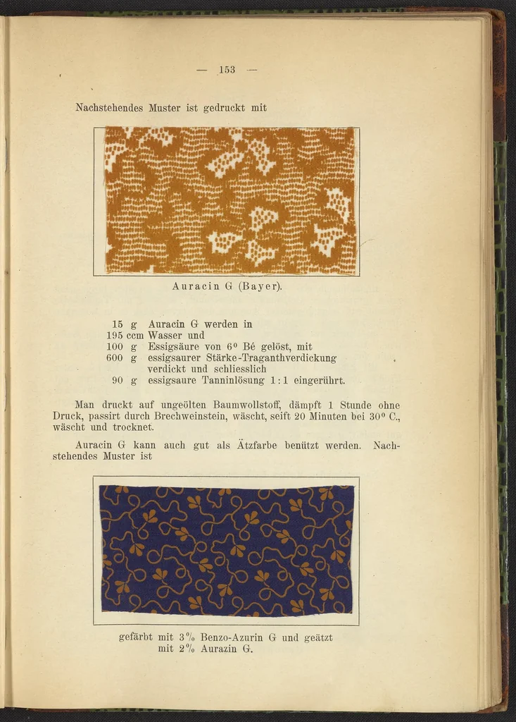 An illustration from Praktisches Handbuch des Zeugdrucks, 1905, leaf 157