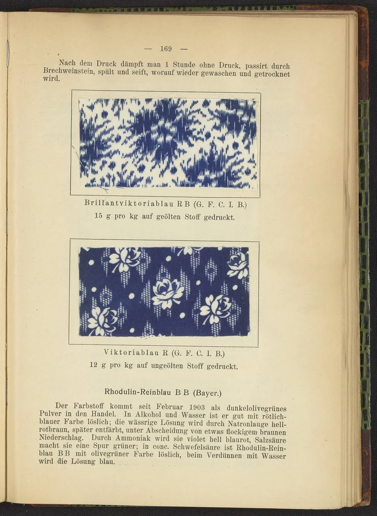 An illustration from Praktisches Handbuch des Zeugdrucks, 1905, leaf 173