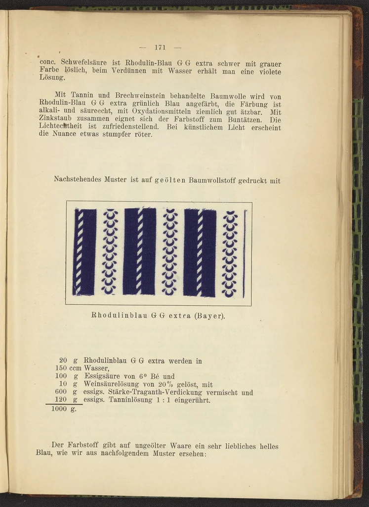 An illustration from Praktisches Handbuch des Zeugdrucks, 1905, leaf 175