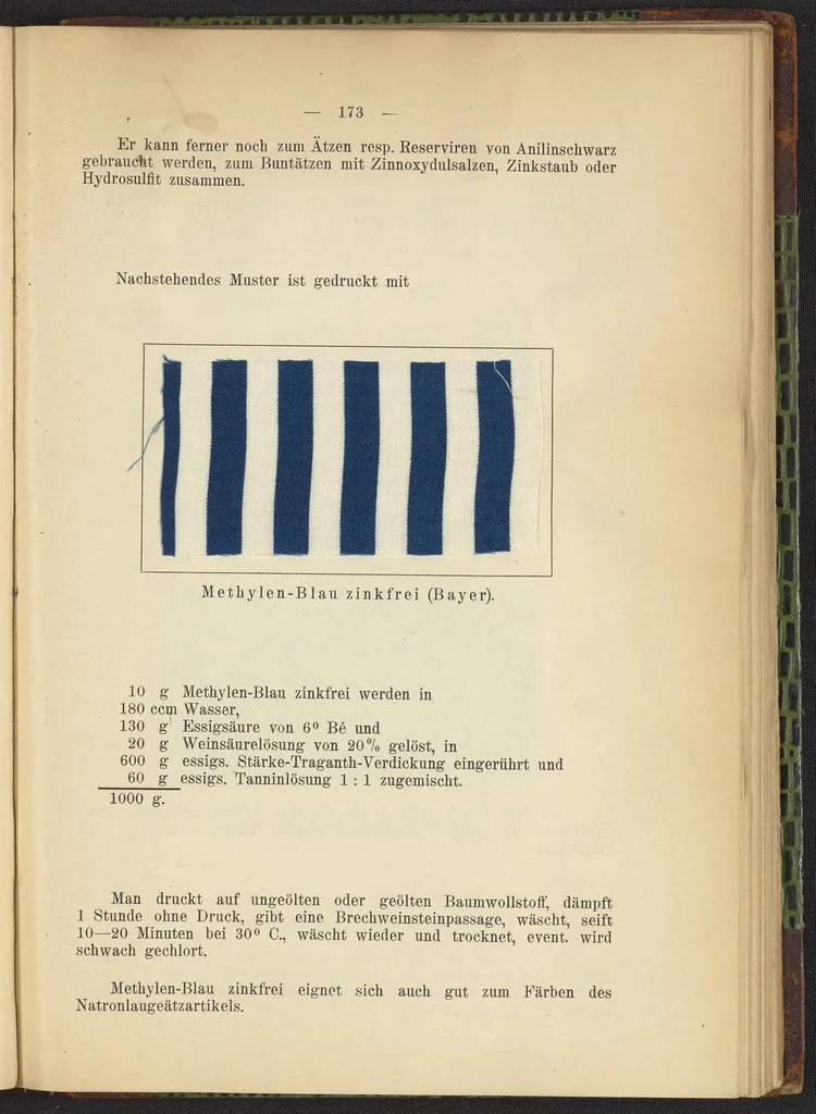 An illustration from Praktisches Handbuch des Zeugdrucks, 1905, leaf 177