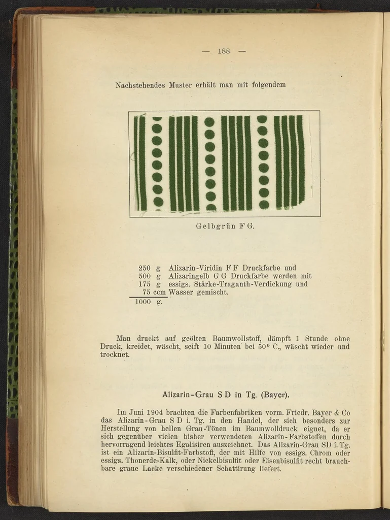 An illustration from Praktisches Handbuch des Zeugdrucks, 1905, leaf 192