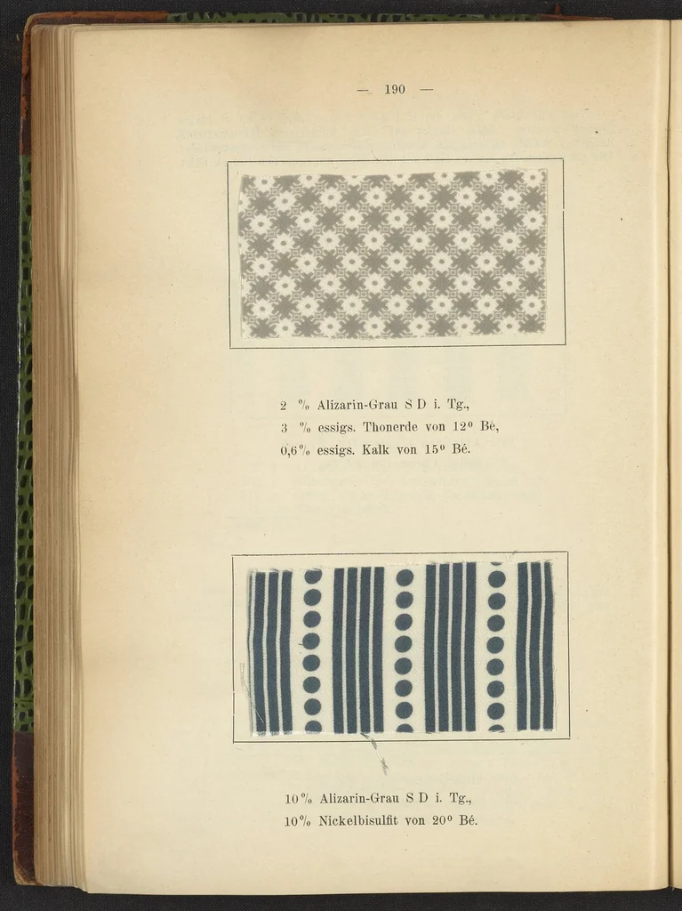 An illustration from Praktisches Handbuch des Zeugdrucks, 1905, leaf 194