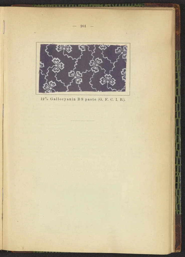 An illustration from Praktisches Handbuch des Zeugdrucks, 1905, leaf 205