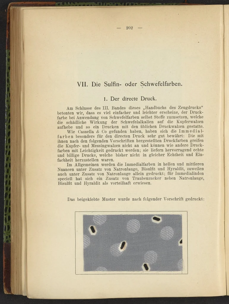 An illustration from Praktisches Handbuch des Zeugdrucks, 1905, leaf 206