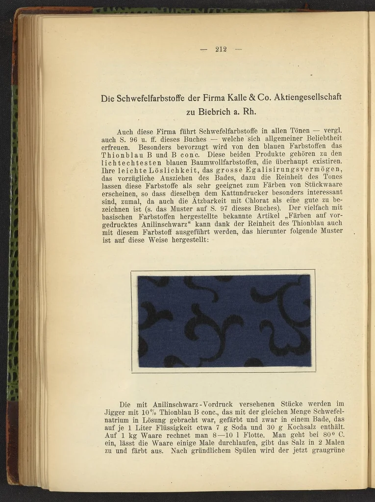 An illustration from Praktisches Handbuch des Zeugdrucks, 1905, leaf 216