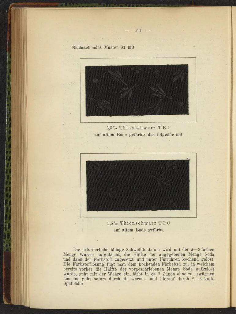 An illustration from Praktisches Handbuch des Zeugdrucks, 1905, leaf 218