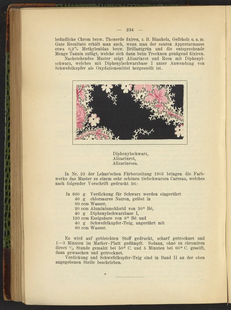 An illustration from Praktisches Handbuch des Zeugdrucks, 1905, leaf 238