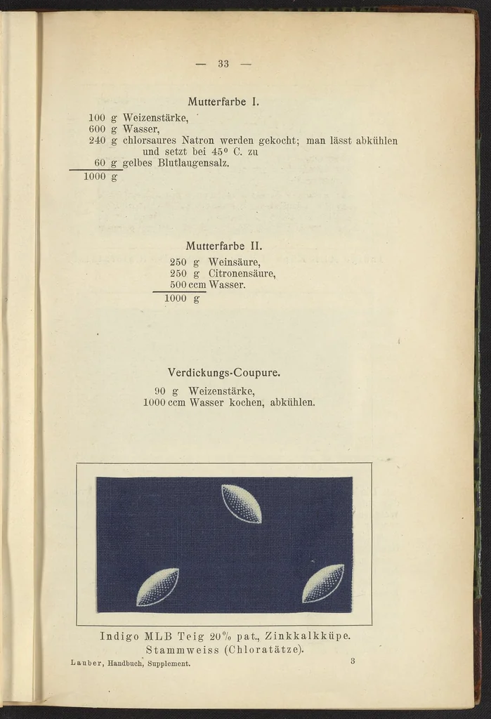 An illustration from Praktisches Handbuch des Zeugdrucks, 1905, leaf 39