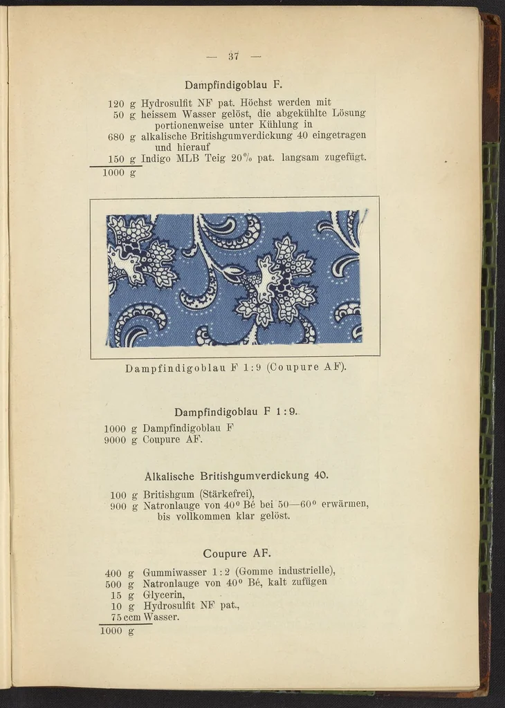 An illustration from Praktisches Handbuch des Zeugdrucks, 1905, leaf 43