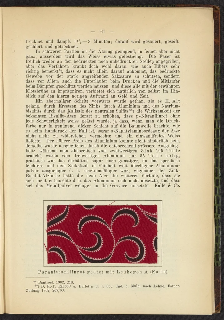 An illustration from Praktisches Handbuch des Zeugdrucks, 1905, leaf 67