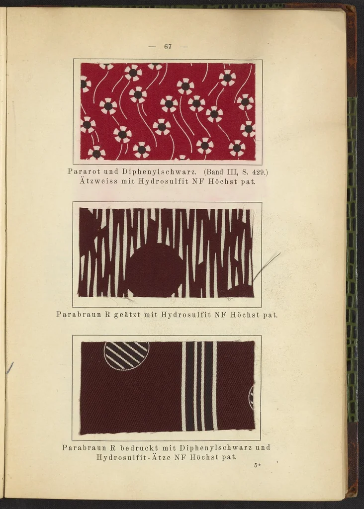An illustration from Praktisches Handbuch des Zeugdrucks, 1905, leaf 73