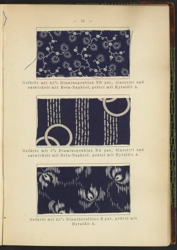 An illustration from Praktisches Handbuch des Zeugdrucks, 1905, leaf 77