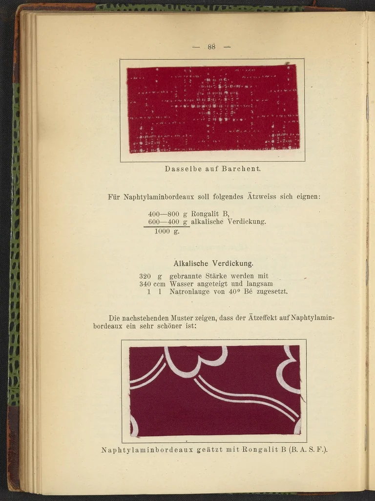 An illustration from Praktisches Handbuch des Zeugdrucks, 1905, leaf 94