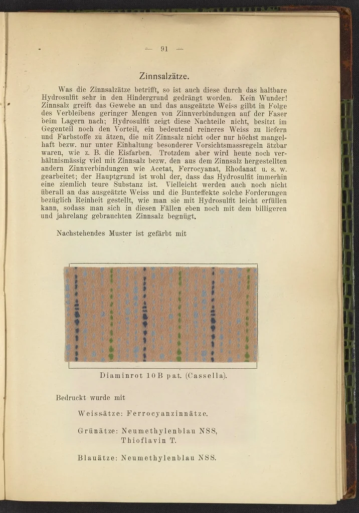 An illustration from Praktisches Handbuch des Zeugdrucks, 1905, leaf 97