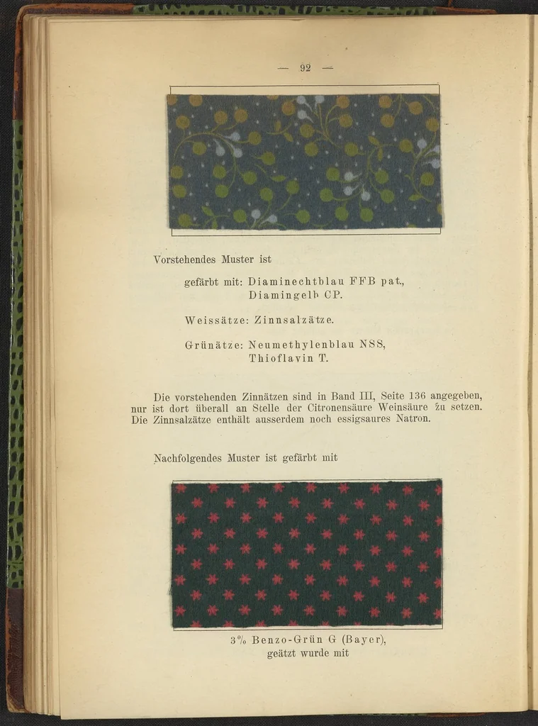 An illustration from Praktisches Handbuch des Zeugdrucks, 1905, leaf 98