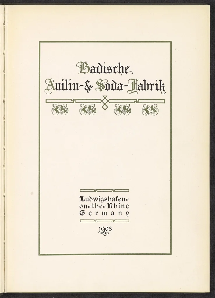An illustration from Badische Anilin & Soda Fabrik, 1908, leaf 4