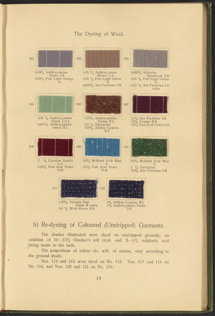 An illustration from Garment Dyeing, 1912, leaf 31