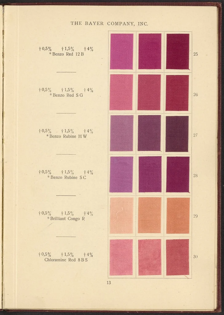 An illustration from Benzo Colours on Cotton Cloth, 1900, leaf 17