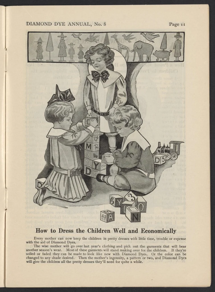 An illustration from The Diamond Dye Annual, 1910-1911: A Book of Helpful Suggestions, 1910, leaf 13