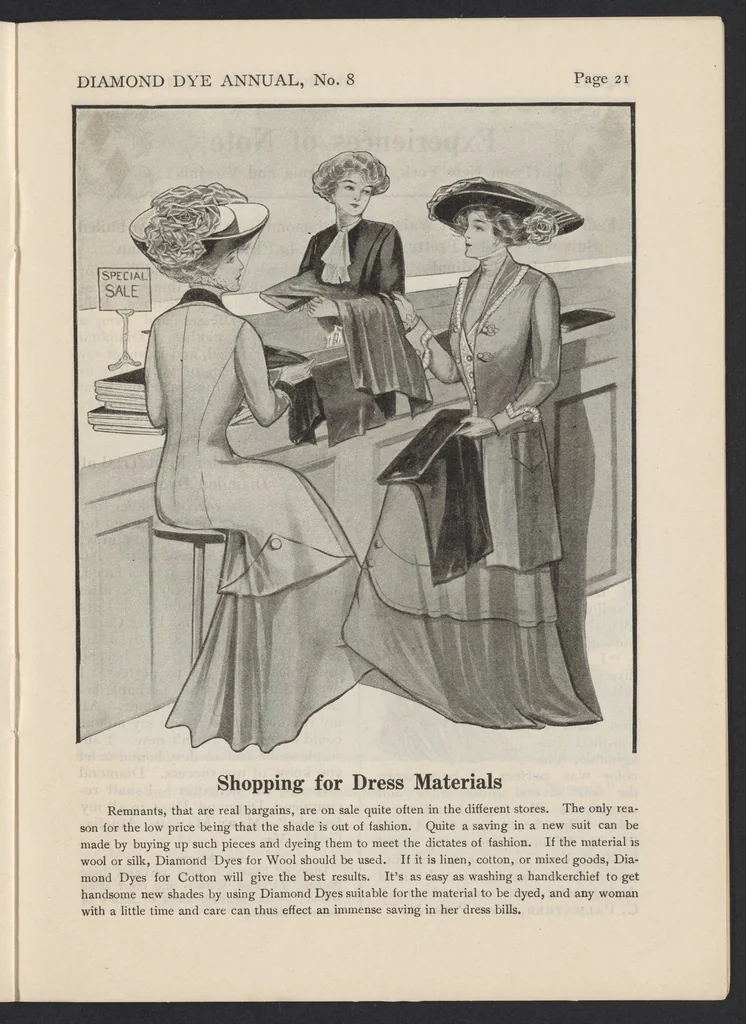 An illustration from The Diamond Dye Annual, 1910-1911: A Book of Helpful Suggestions, 1910, leaf 23