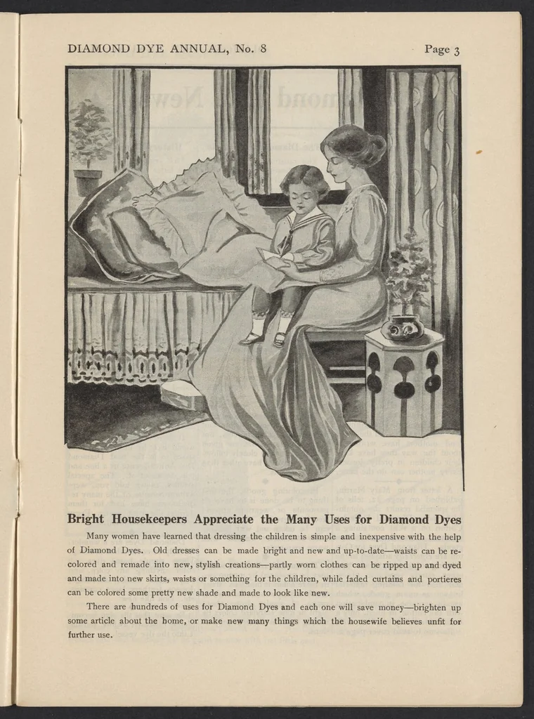 An illustration from The Diamond Dye Annual, 1910-1911: A Book of Helpful Suggestions, 1910, leaf 5