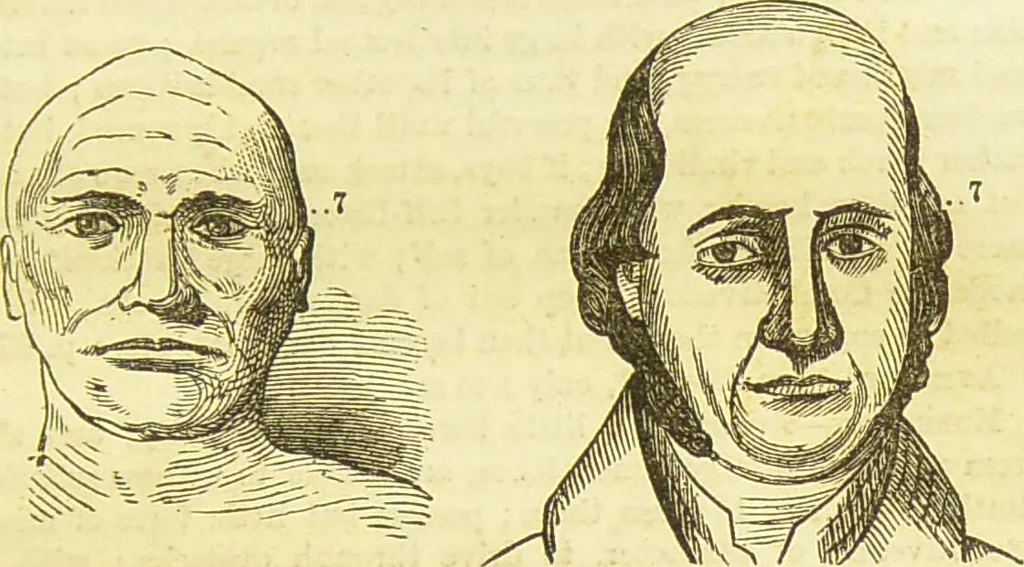 An illustration from New illustrated self-instructor in phrenology and physiology : together with the chart and character of ... as marked by ... / by O.S. and L.N. Fowler., 1877, leaf 99