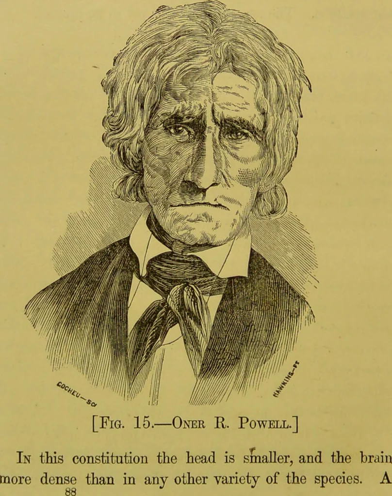 An illustration from The natural history of the human temperaments : their laws in relation to marriage, and the fatal consequences of their violation to progeny, with the indications of vigorous life and longevity : followed by a fugitive essay on the protection of society against crime / by W. Byrd Powell., 1869, leaf 100