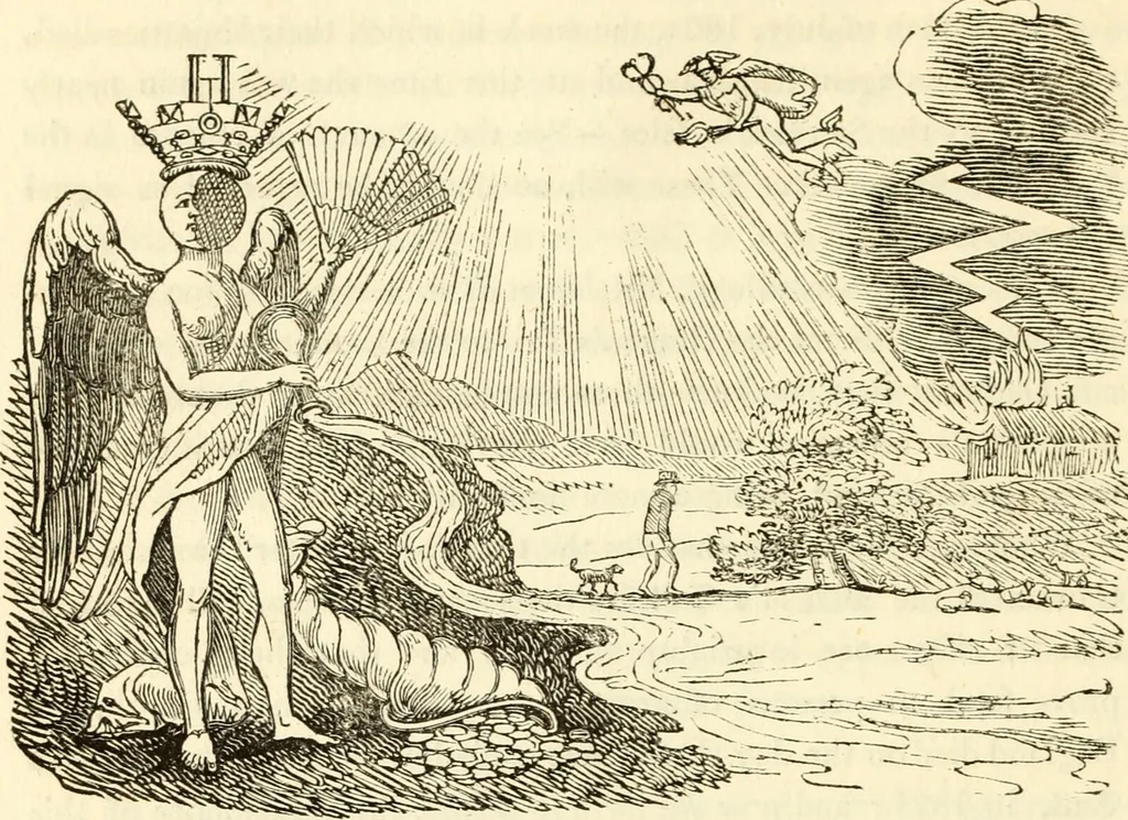 An illustration from The astrologer of the nineteenth century / By the members of the Mercurii: Raphael ... and other sideral [sic] artists., 1825, leaf 210