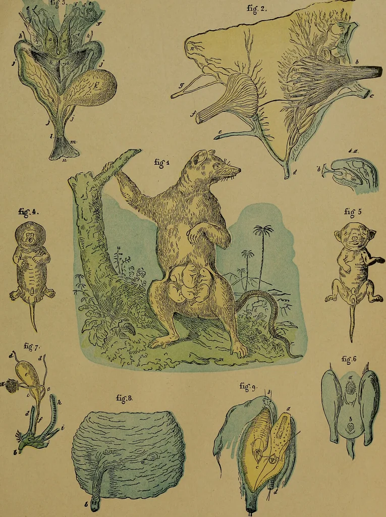 An illustration from The origin of life and process of reproduction in plants and animals : with the anatomy and physiology of the human generative system, male and female, and the causes, prevention and cure of the special diseases to which it is liable : a plain, practical treatise, for popular use / by Dr. F. Hollick ; illustrated by engravings and colored plates., 1902, leaf 325