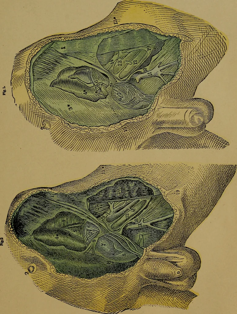 An illustration from The origin of life and process of reproduction in plants and animals : with the anatomy and physiology of the human generative system, male and female, and the causes, prevention and cure of the special diseases to which it is liable : a plain, practical treatise, for popular use / by Dr. F. Hollick ; illustrated by engravings and colored plates., 1902, leaf 513