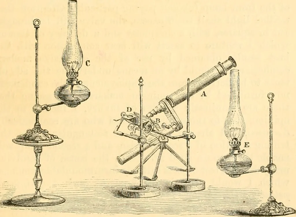 An illustration from The microscope : its history, construction, and application, being a familiar introduction to the use of the instrument, and the study of microscopial science / By Jabez Hogg ... with upwards of five hundred engravings and coloured illustrations by Tuffen West., 1867, leaf 203