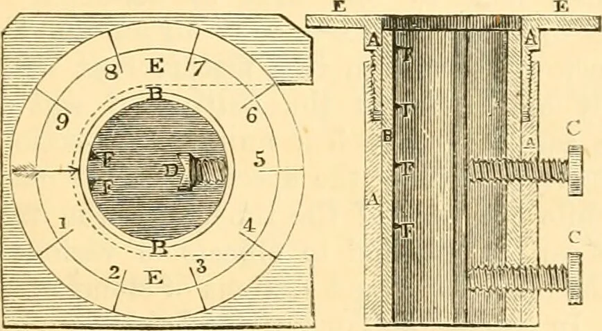 An illustration from The microscope : its history, construction, and application, being a familiar introduction to the use of the instrument, and the study of microscopial science / By Jabez Hogg ... with upwards of five hundred engravings and coloured illustrations by Tuffen West., 1867, leaf 229