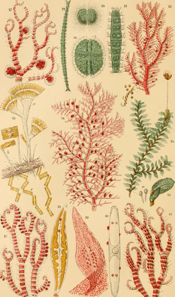 An illustration from The microscope : its history, construction, and application, being a familiar introduction to the use of the instrument, and the study of microscopial science / By Jabez Hogg ... with upwards of five hundred engravings and coloured illustrations by Tuffen West., 1867, leaf 302