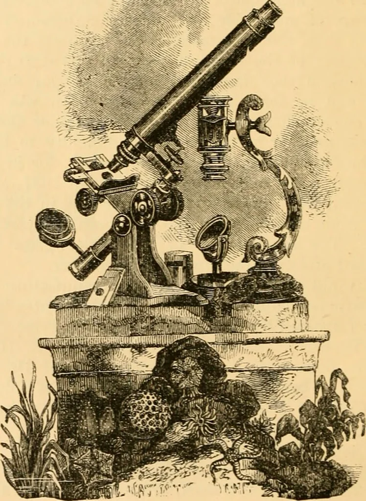 An illustration from The microscope : its history, construction, and application, being a familiar introduction to the use of the instrument, and the study of microscopial science / By Jabez Hogg ... with upwards of five hundred engravings and coloured illustrations by Tuffen West., 1867, leaf 40