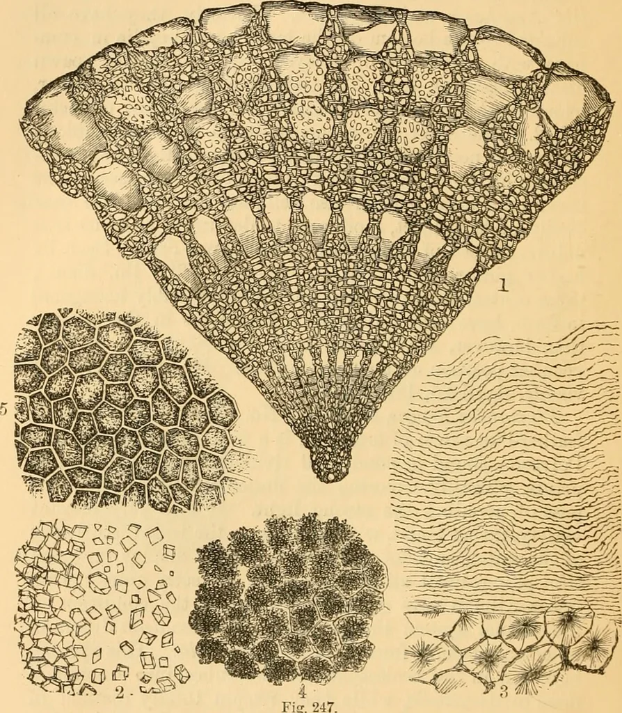 An illustration from The microscope : its history, construction, and application, being a familiar introduction to the use of the instrument, and the study of microscopial science / By Jabez Hogg ... with upwards of five hundred engravings and coloured illustrations by Tuffen West., 1867, leaf 562