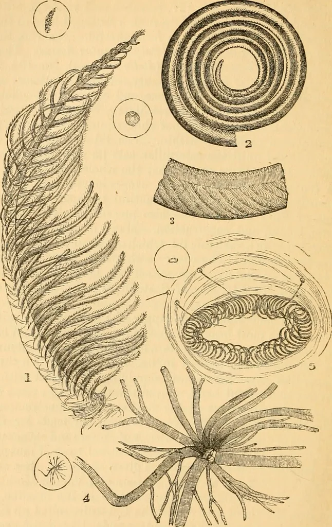 An illustration from The microscope : its history, construction, and application, being a familiar introduction to the use of the instrument, and the study of microscopial science / By Jabez Hogg ... with upwards of five hundred engravings and coloured illustrations by Tuffen West., 1867, leaf 646