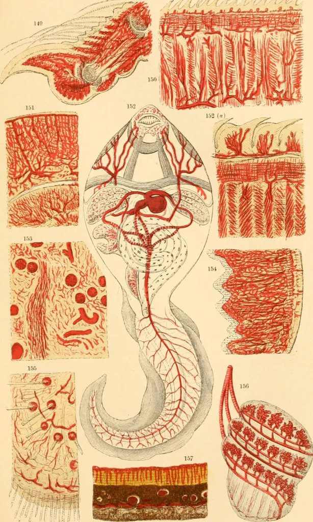 An illustration from The microscope : its history, construction, and application, being a familiar introduction to the use of the instrument, and the study of microscopial science / By Jabez Hogg ... with upwards of five hundred engravings and coloured illustrations by Tuffen West., 1867, leaf 693