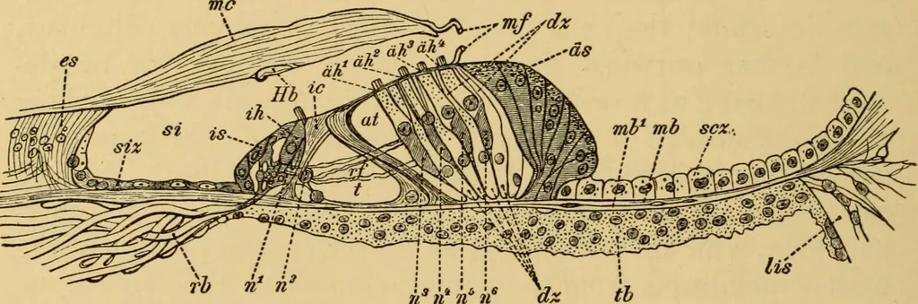 An illustration from Diseases of the ear : a text-book for practitioners and students of medicine / by Edward Bradford Dench., 1900, leaf 76