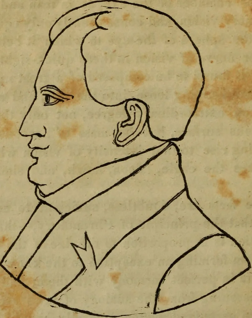 An illustration from Illustrations of phrenology : being a selection of articles from the Edinburg phrenological journal, and the transactions of the Edinburg Phrenological Society. With twenty-six wood cuts / Ed. by George H. Calvert. With an introduction by the editor., 1832, leaf 38