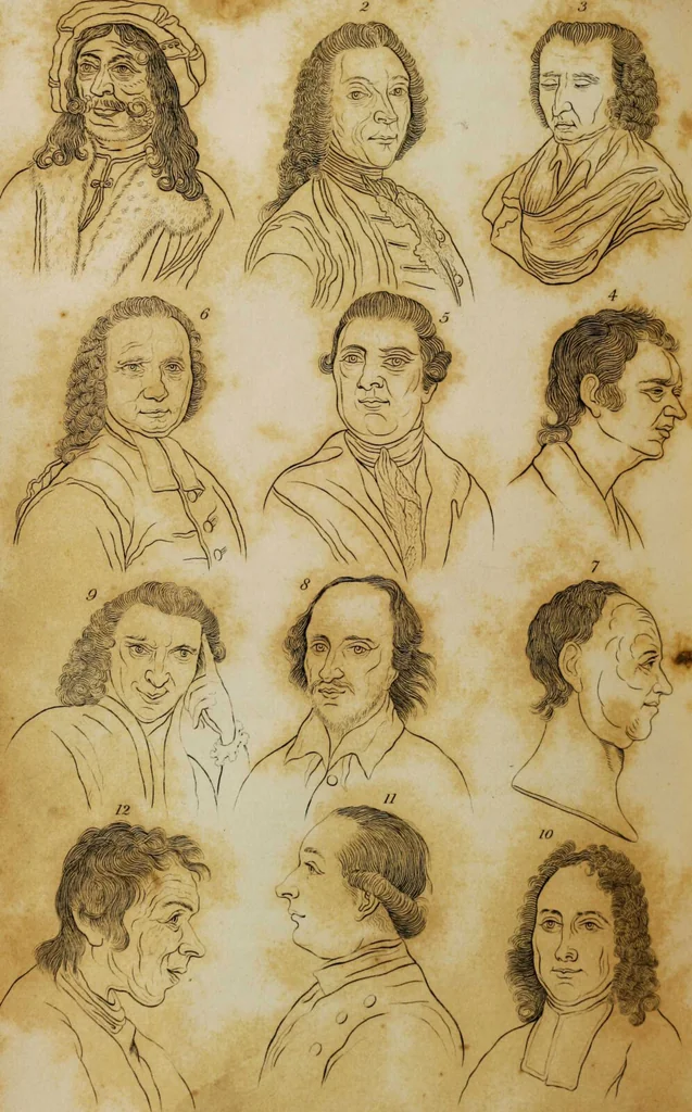 An illustration from Essays on physiognomy / tr. from the German of John Caspar Lavater, by Thomas Holcroft. Also one hundred physiognomical rules, taken from a posthumous work by J.C. Lavater; and a memoir of the author., 1853, leaf 171