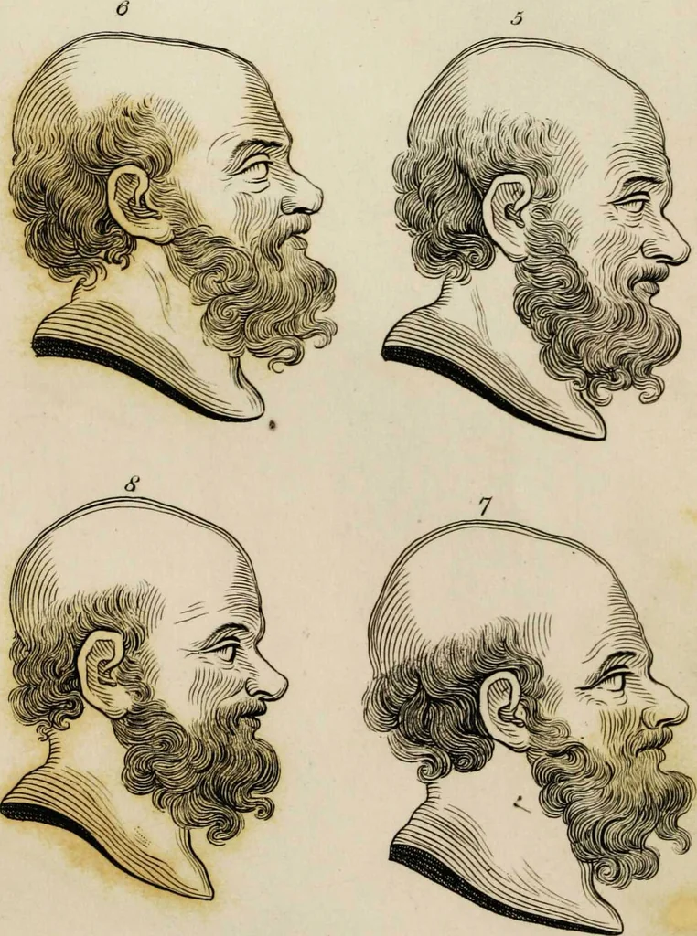 An illustration from Essays on physiognomy / tr. from the German of John Caspar Lavater, by Thomas Holcroft. Also one hundred physiognomical rules, taken from a posthumous work by J.C. Lavater; and a memoir of the author., 1853, leaf 290