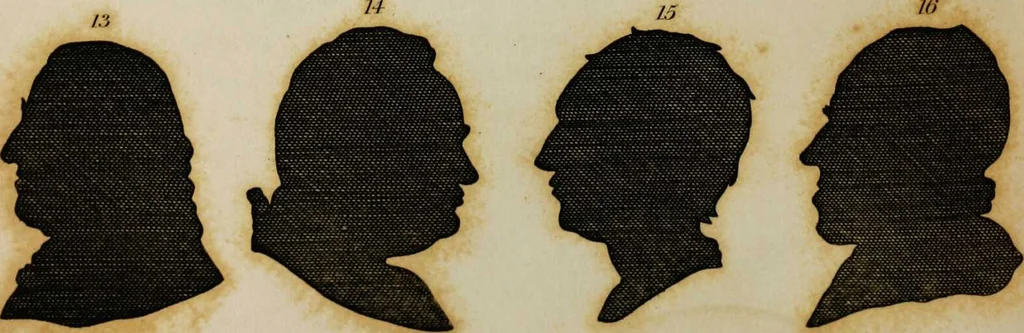 An illustration from Essays on physiognomy / tr. from the German of John Caspar Lavater, by Thomas Holcroft. Also one hundred physiognomical rules, taken from a posthumous work by J.C. Lavater; and a memoir of the author., 1853, leaf 379
