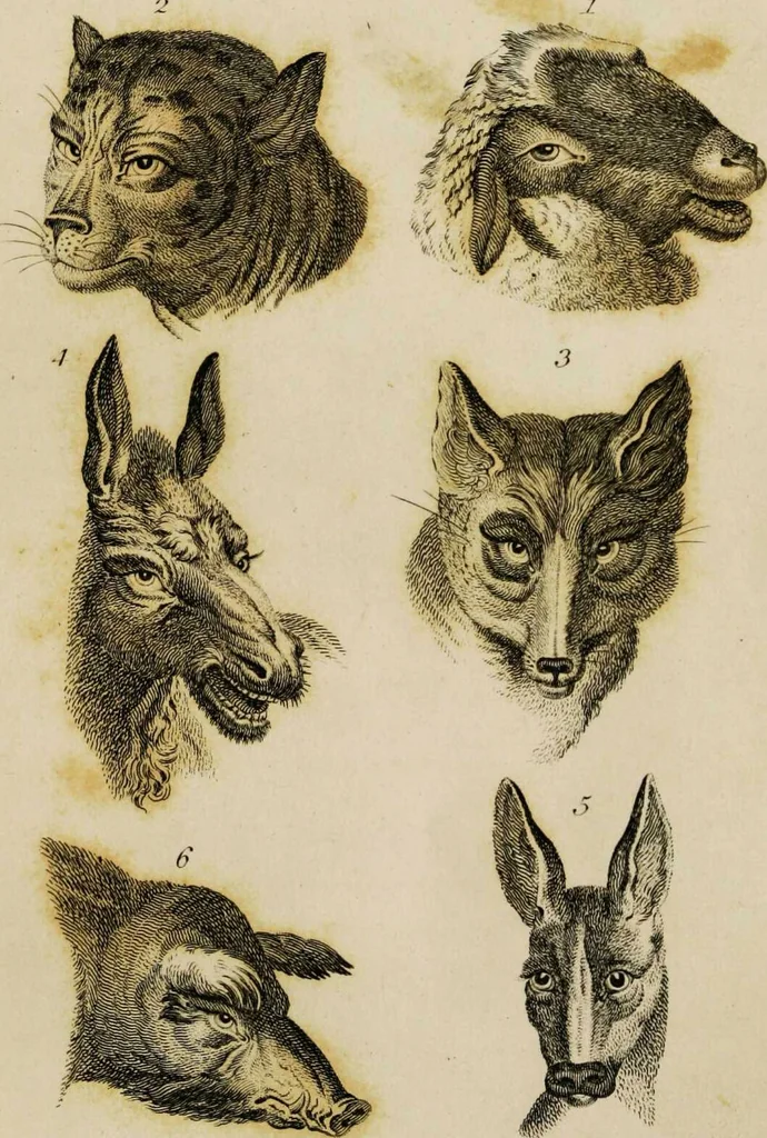 An illustration from Essays on physiognomy / tr. from the German of John Caspar Lavater, by Thomas Holcroft. Also one hundred physiognomical rules, taken from a posthumous work by J.C. Lavater; and a memoir of the author., 1853, leaf 411